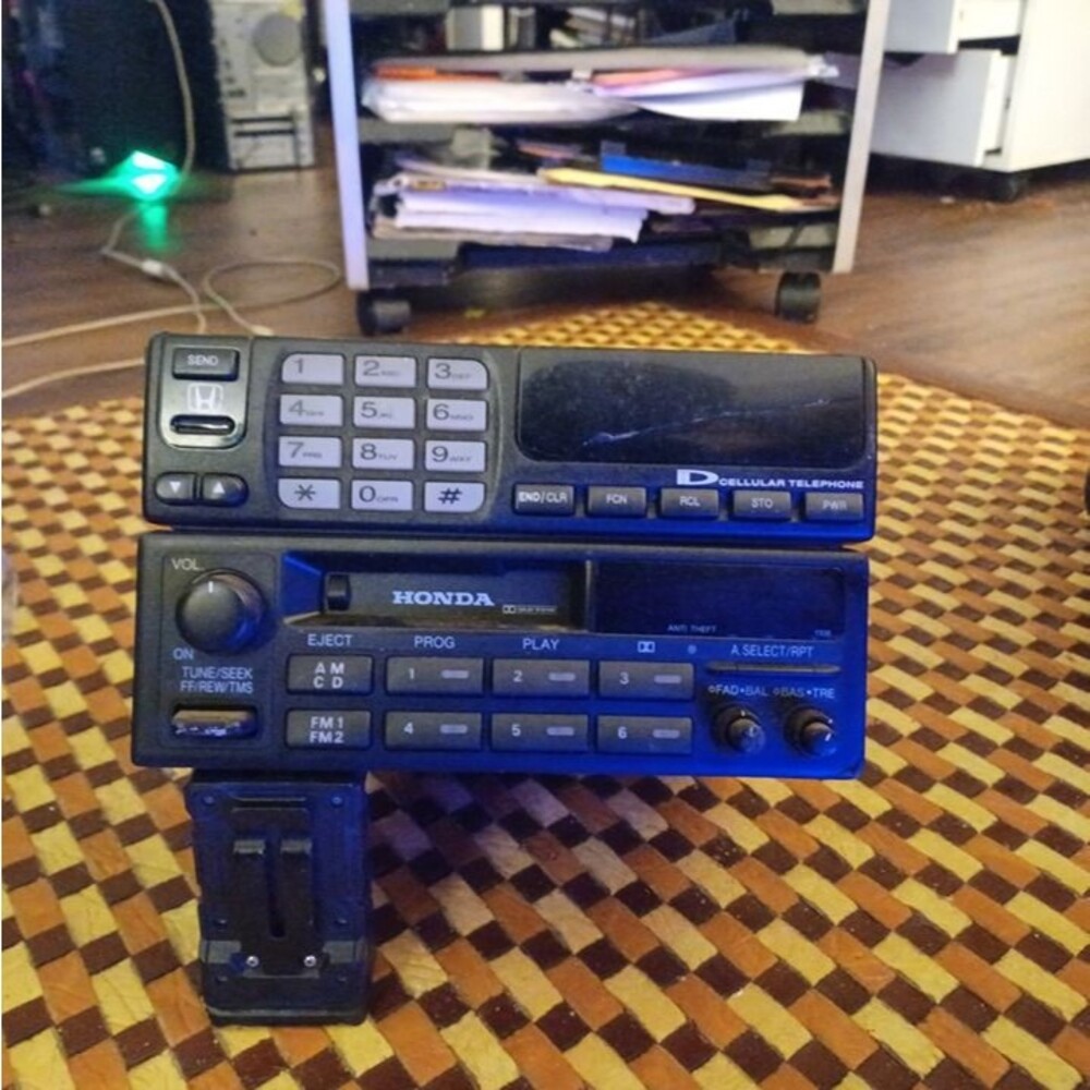 1994-1997 Honda Accord Radio Cassette + Optional In-Dash Cellular Phone OEM